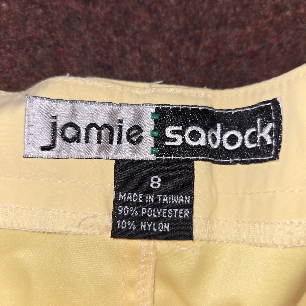 Jamie Sadock Size 8 Golf Capri In Butter Yellow One Small Spot Below Left Pocket